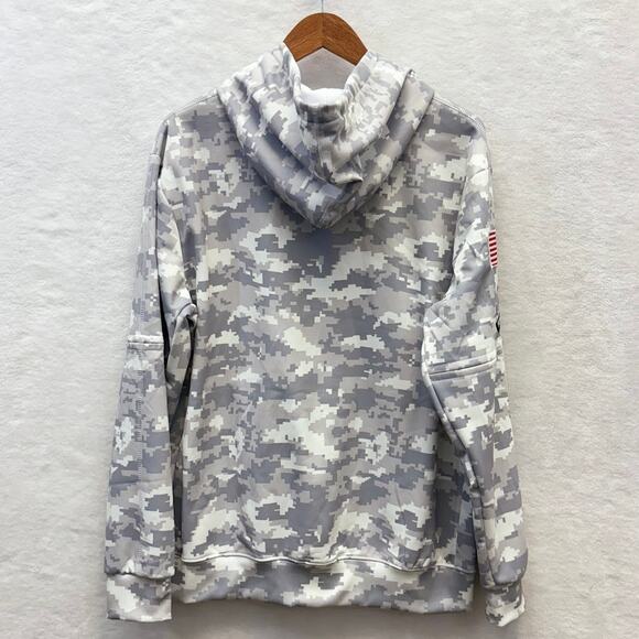 Green Bay Packers Men's NFL Salute to Service Gray Camo Hoodie Size L - Picture 2 of 10